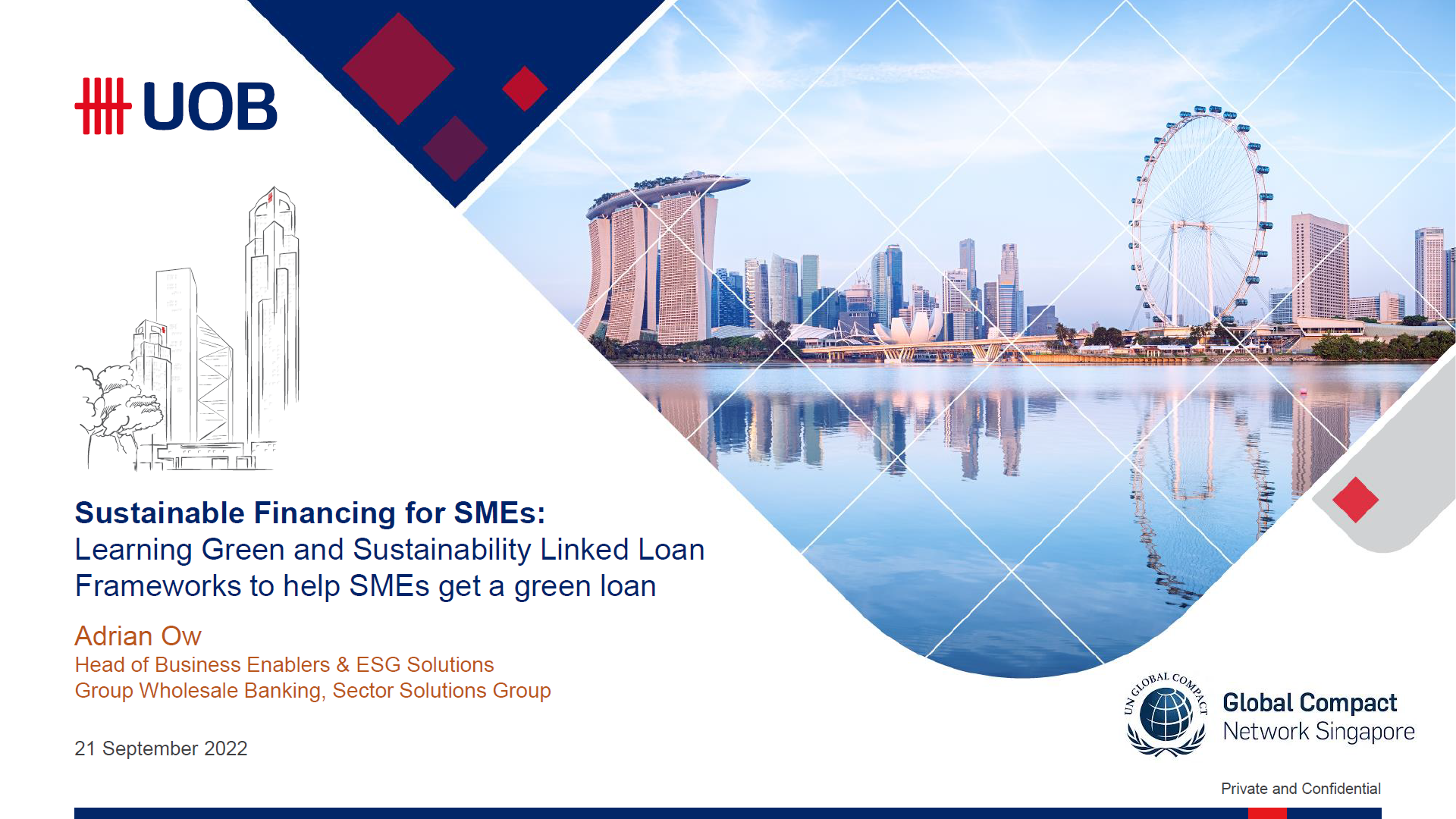 Sustainable Financing for SMEs: Learning Green and Sustainability Linked Loan Frameworks to help SMEs get a green loan – UNGCNS X UOB Part 2